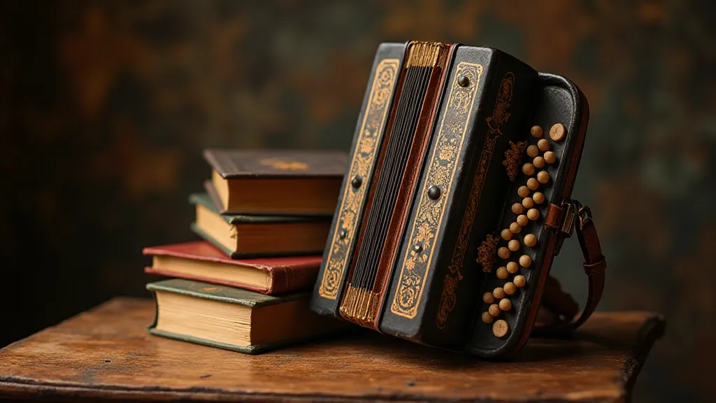 Accordion and antique books