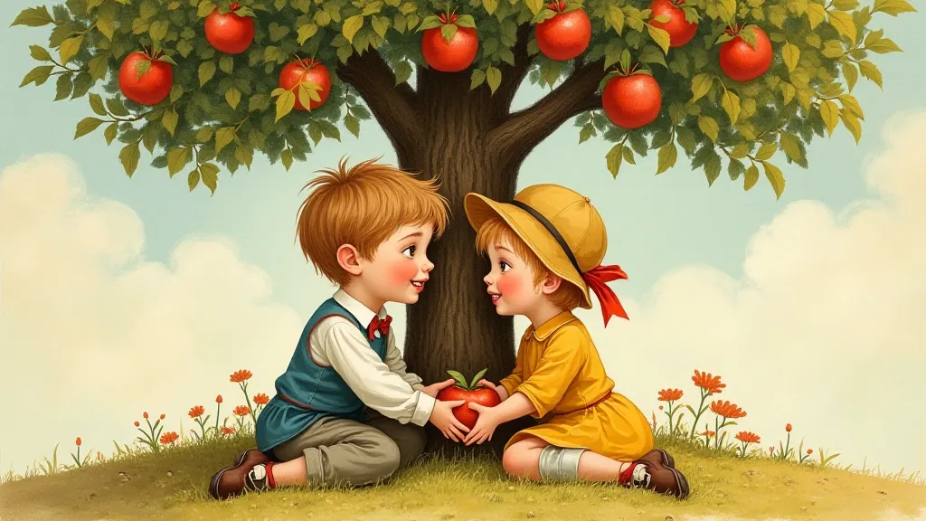 Bill and Betsy under an apple tree