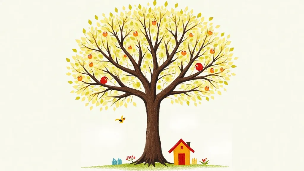 Child's drawing of a tree