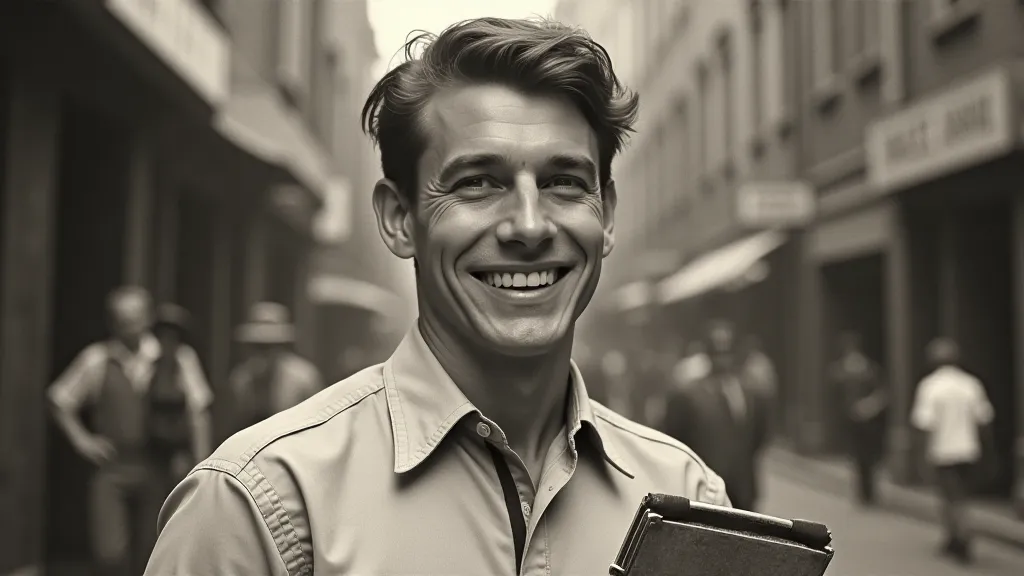 Young Don Freeman with a sketchbook