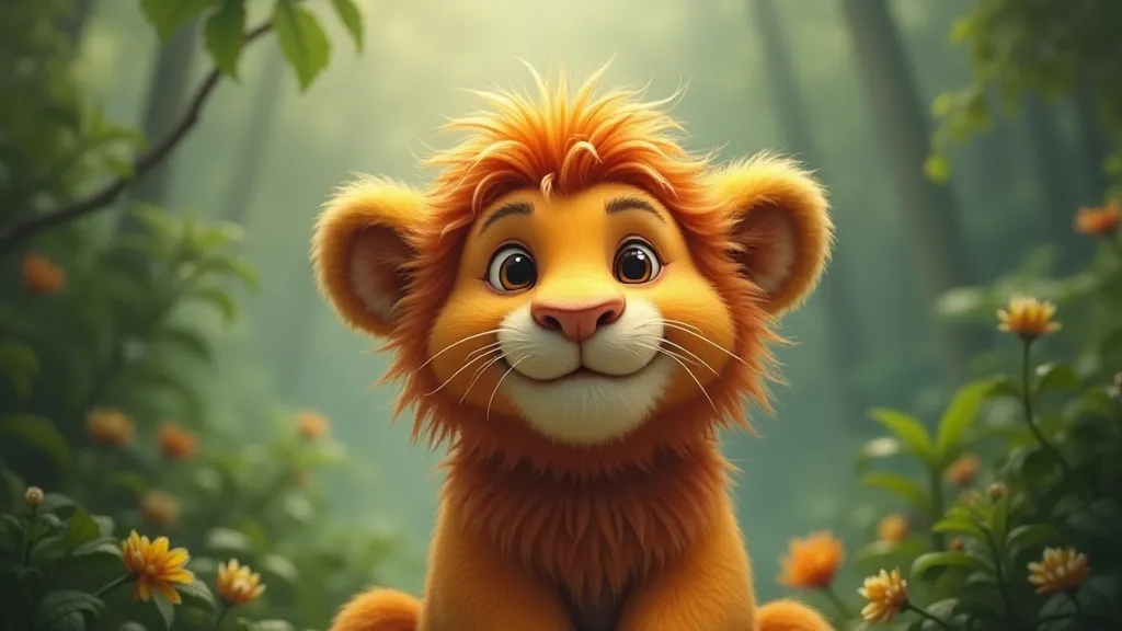 Happy Lion portrait