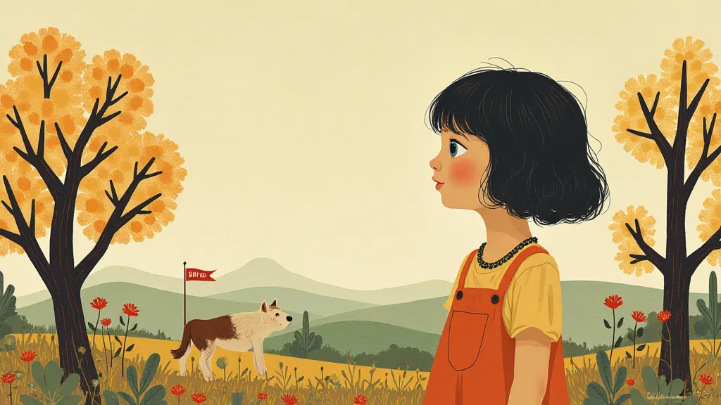 A child from a Little Blacktop illustration