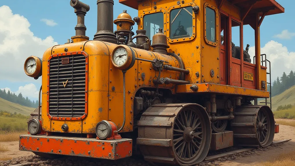 A close-up of Mary Anne the steam shovel.